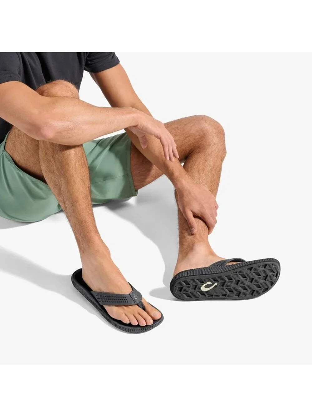 Men's Shadow Beach Sandals Water Resistant Flip Flops Arch Support&Comfort Fit